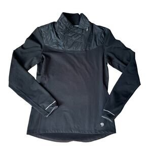 MOUNTAIN HARDWEAR insulated Pullover 1/4 zip fleece Jacket, small, Black